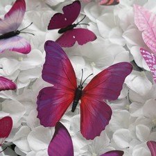 Purple 3D Butterfly Stickers 12 pcs DIY Wall Decals Crafts Party Decorations