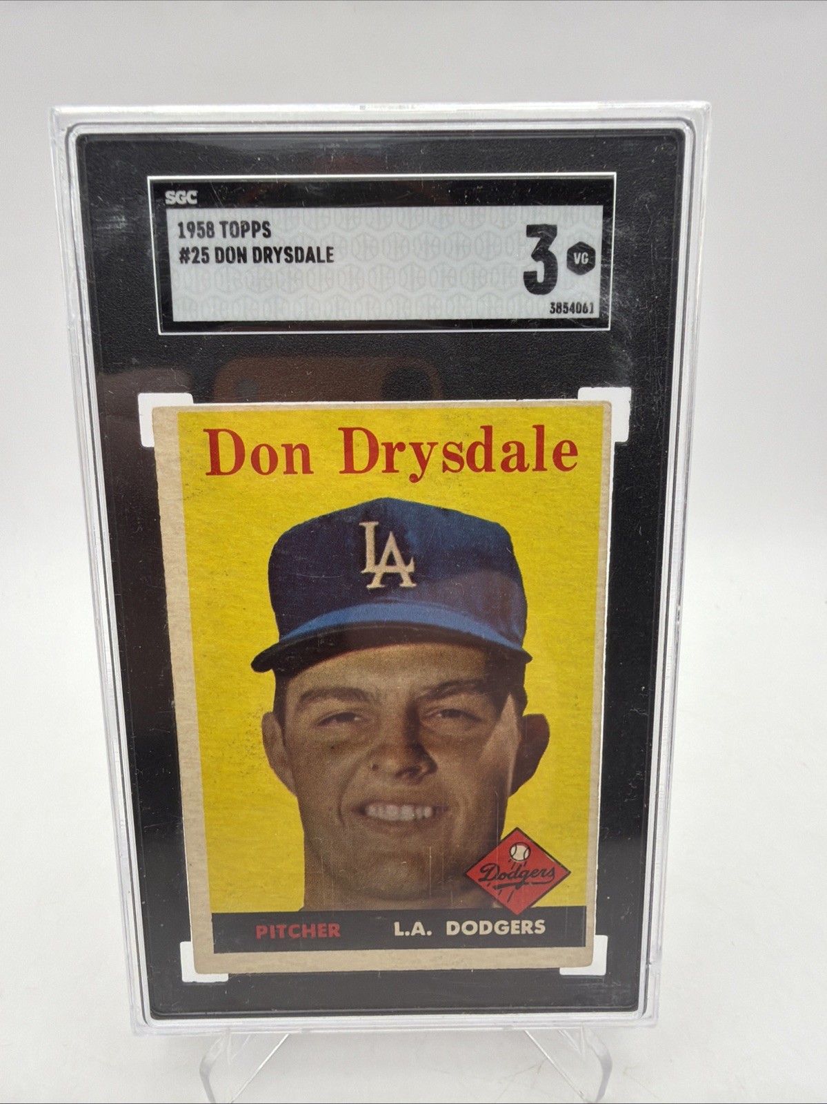 1958 Topps #25 Don Drysdale HOF SGC 3