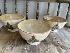 Tabletops Unlimited “Winter Wonderland” 3 - 7” Footed Bowls