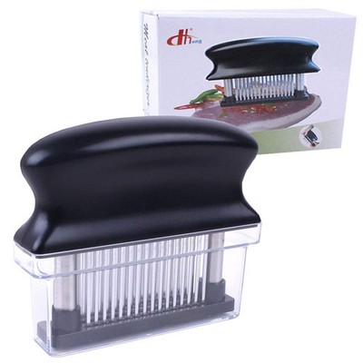 Meat Tenderizer with 48 Stainless Steel Ultra Sharp Needle 48 BLADE, Black 
