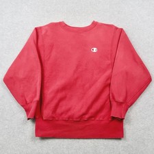 Vintage 80s Champion Reverse Weave Warmup Sweatshirt Mens Medium Red Made in USA