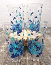 Fun Floral Plastic Cups Perfect For Spring & Summer Parties New Cheer Set Of 4!
