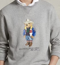 Polo Ralph Lauren Men's Sweater Gray Medium Size Long Sleeves New with Tags NWT