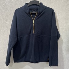 Nautica Competition Fleece Quarter 1/4 Zip Mens L Sport Casual Warm Pockets