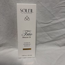 SOLEIL Trio Miracle Oil, Coconut oil Rose Petal Oil Marula Oil 120ml 4.06 fl. oz