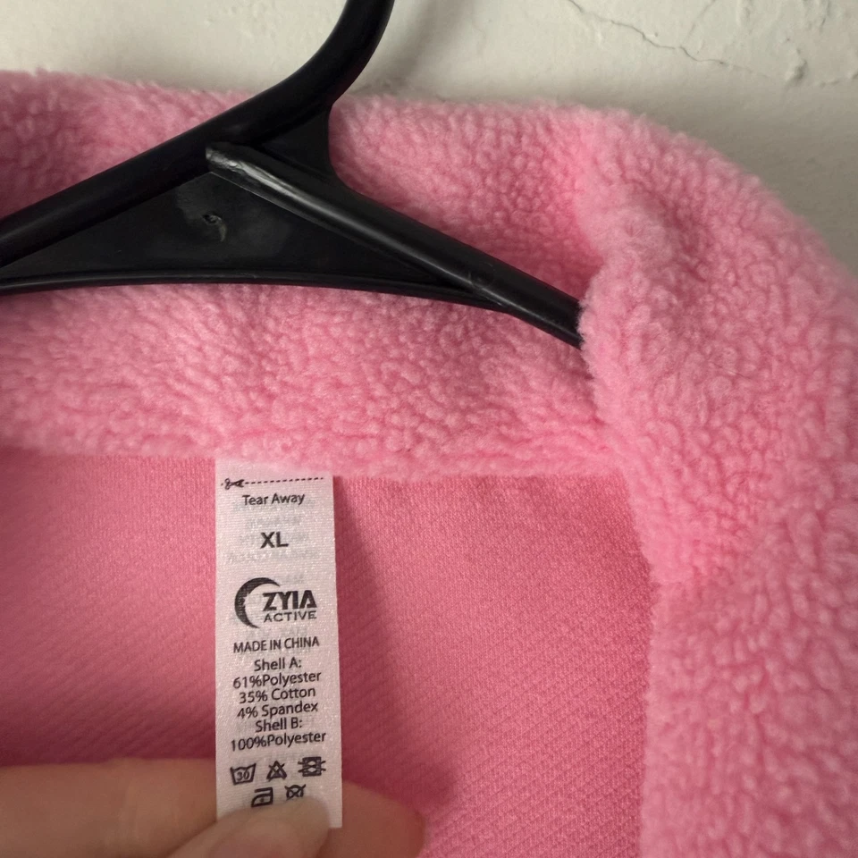 Pullover Zyia Active para mujer XL polar frente a presión acogedora chaqueta bolsillos exterior Foto 4 de 4