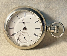 1884 Elgin Pocket Watch, 7 Jewel 18 Size - Running