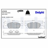 Bremsbelagsatz Scheibenbremse Delphi LP3536 FüR MAX Galaxy Ford CJ WA6 3 CK MK
