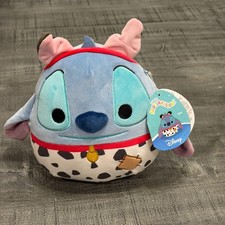 Disney Squishmallows Stitch Dalmatian Dog Pongo Plush Stuffed Animal Toy NWT 8"