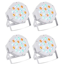 4 Rockville RockPAR50 White LED RGB Compact Par Can DJ/Club DMX Wash Lights