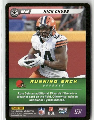 2021 PANINI NFL FIVE #E237 NICK CHUBB CLEVELAND BROWNS