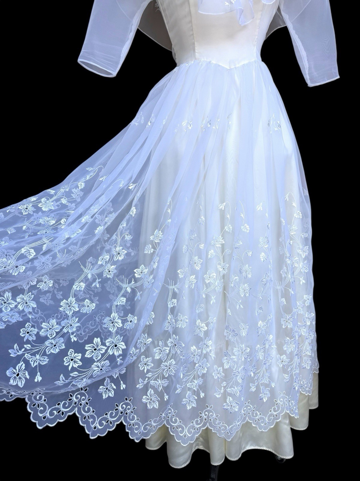 VTG GUNNE SAX Romantic RENAISSANCE Bridal Collec Embroidered floral lace dress 5