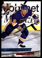 1993-94 Ultra #413 Jim Montgomery St. Louis Blues Rookie Hockey Card. rookie card picture