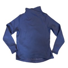 Athleta Cozy Karma Twist Neck Sweatshirt Women Small Purple Thumbholes Pullover