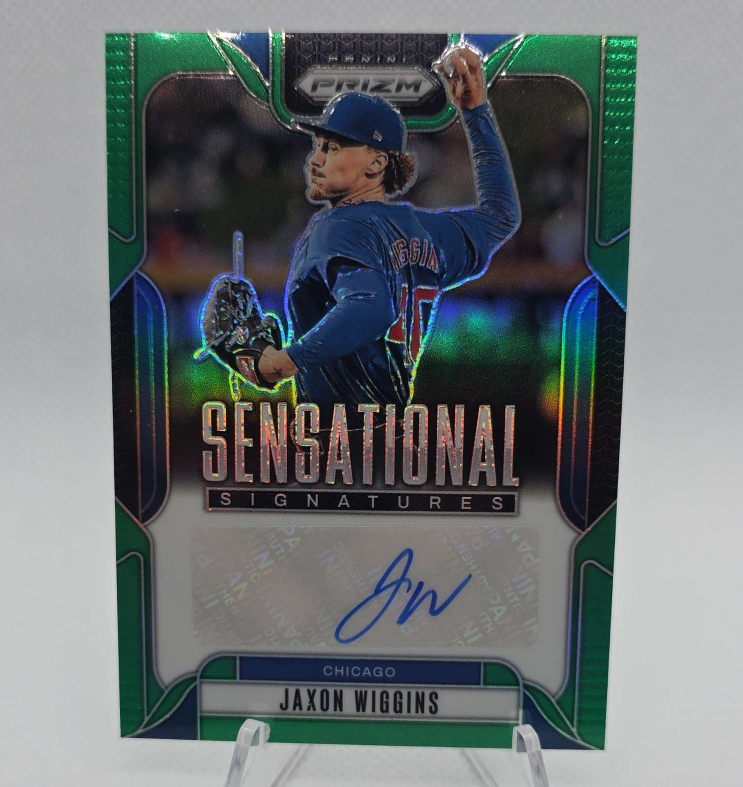 Panini 2025 Prizm Jaxon Wiggins Green Prizm SS-JW Chicago Cubs