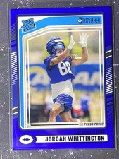 2024 Panini Donruss - Rated Rookie Jordan Whittington #352 Blue Press Proof (RC)
