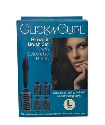 Click n Curl Blowout Brush Set With Detachable Barrels LARGE