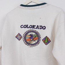 Vintage 90s Breckenridge Colorado Ski Resort Sweatshirt Size Medium Made in USA
