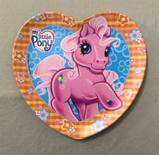 Vintage 2003 My Little Pony Pinkie Pie Heart Melamine Plate Zak Designs G3