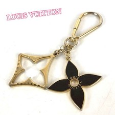 Louis Vuitton Monogram Flower Gold Key Chain Bag Charm Accessory