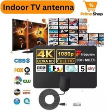 8000 Miles Indoor TV antenna Ariel Freeview Digital 4K HD TV Portable Aerial UK