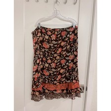 Vintage Y2K Fairycore Midi Frilled Skirt Floral Whimseygoth Boho