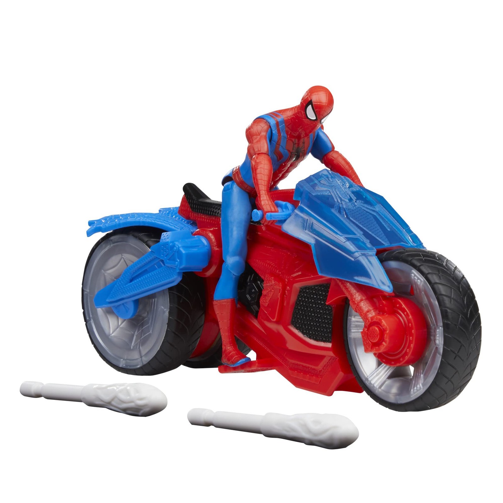 Spider-Man Marvel Web Blast Cycle Toy Set with 10-cm Action Figure and 2 Web ...
