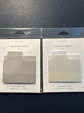 Cloth and Paper- Tab Sticky Notes Blanc & Linen
