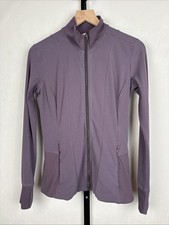 Athleta Shanti Salutation Jacket Powervita Womens Small Purple Activewear Yoga