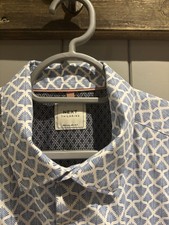 Next - XL - Short Sleeve Blue Patterned Shirt - New / Unworn Without Tags