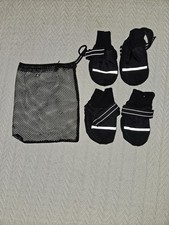 Dog Shoes/Booties Black, With Silver Reflectante For Small Dogs