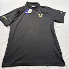 Champion Vanderbilt Commodores Black V Logo Polo Shirt Men's Medium Golf