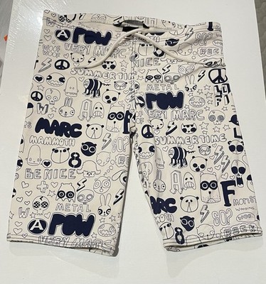 Little Marc Jacobs Boys Navy Blue Print Swim Shorts - 10 Years EUC