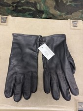  2 US Military Genuine Black Leather Dress Gloves Unissued Size 10