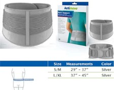 Actimove Back Support High-Density Foam Panel Adjustable - Large/XLarge Gray