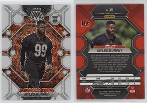 2023 Panini Mosaic Rookies White Sparkle Prizm Myles Murphy #351 Rookie RC