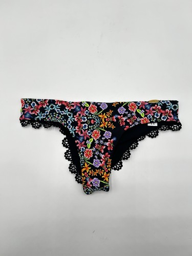 Luli Fama Woman’s Swim bikini Vibrant Multicolor Floral Print Laser Cut Size S