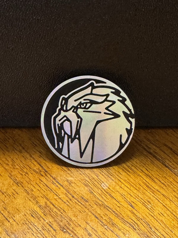 Pokémon TCG Flipping Coin - Entei - Silver