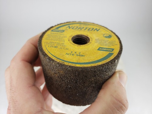2x Norton 879389 2" x 3" Grinding Wheel Cone Drum Die AC16-S4BH Grinder Grind - Picture 4 of 8