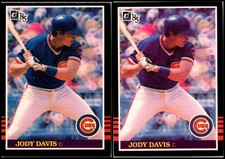 Donruss Jody Davis (2) Card Lot - EXCLUSIVE – BE AMONG THE FIRST TO OWN IT!