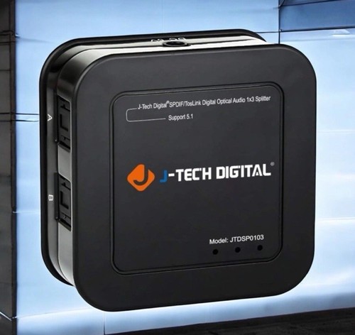 Digital Optical Splitter 1 in 3 out for TV, Toslink Splitter 1x3 SPDIF Audio,
