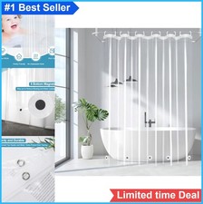 Shower Curtain Liner 72x78 Inches Clear Heavy Duty 9G Weighted Magnets EVA