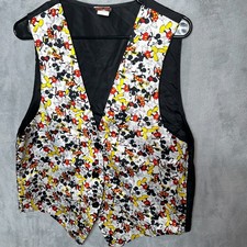 Mickey Mouse Minnie Mouse AOP Made in Usa M/L vintage tuxedo vest