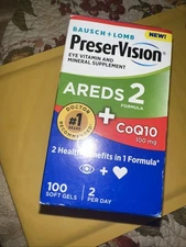 PreserVision AREDS 2 + CoQ10 Eye Vitamin Mineral Supplement 100ct Exp 10/2025