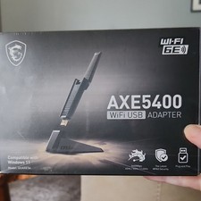 MSI AXE5400 Wi-Fi 6E USB Adapter Tri-Band Plug  Play WPA3 5400Mbps for PC