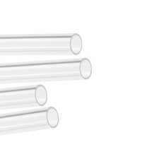 4pcs Acrylic Pipe Clear Rigid Round Tube 10mm ID 12mm OD 14" for Lamp