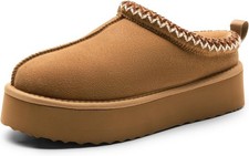 Stylish Slip-On House Slippers for Women - Genuine Suede & Faux Fur Comfort