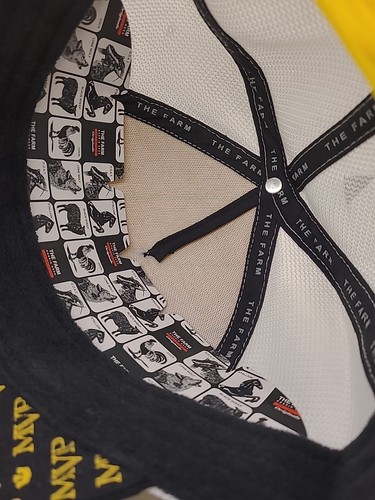 Sombrero de camionero Goorin Bros The Farm negro/amarillo MVP King Lion - nuevo con etiqueta - Imagen 6 de 7