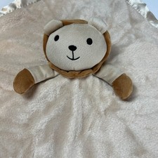 Lovey Lion Satin Soft Silky Beige Tan Plush Blanket Security Lovie NWoT 16"