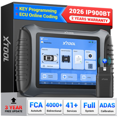2026 XTOOL IP900BT OBD2 Scanner Bidirectional Diagnostic ECU Coding PMI Function